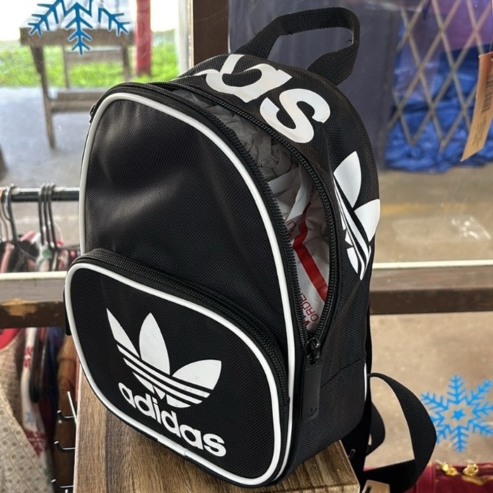 ADIDAS Black and White Mini Backpack, NWOT - Picture 3 of 5
